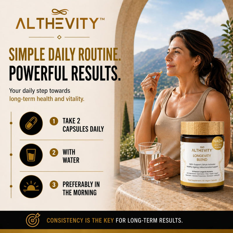 NAD+ Longevity Supplement – 14 in 1 Daily Healthy Ageing Formula with NR, Trans-Resveratrol & Quercetin – 2 Patented Ingredients – Cellular Energy Support – 60 Vegan Capsules