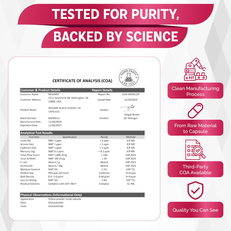 [Australia] - Black Cohosh 9,600mg* ‚Äì Hormonal Balance Support with Wild Yam, Red Clover, Ashwagandha, Chasteberry & More ‚Äì 150 Capsules ‚Äì Made & Lab Tested in USA 150 Count (pack of 1) 