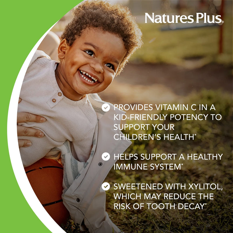 [Australia] - NaturesPlus Animal Parade Sugar-Free Children's Vitamin C, Natural Orange Juice Flavor - 90 Chewable Animal Shaped Tablets, Pack of 2 - Immune Support - Gluten Free - 90 Servings 