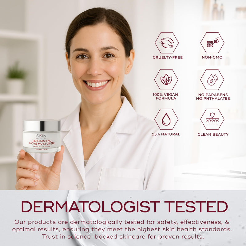 Skin Aesthetics Retinol & Vitamin E Face Moisturizer - Repairs, Moisturizes, Fine Lines & Wrinkles Treatment - Anti-Aging - Dermatologist Tested Korean Skincare - Clean Beauty, Cruelty-Free - 1.69 oz