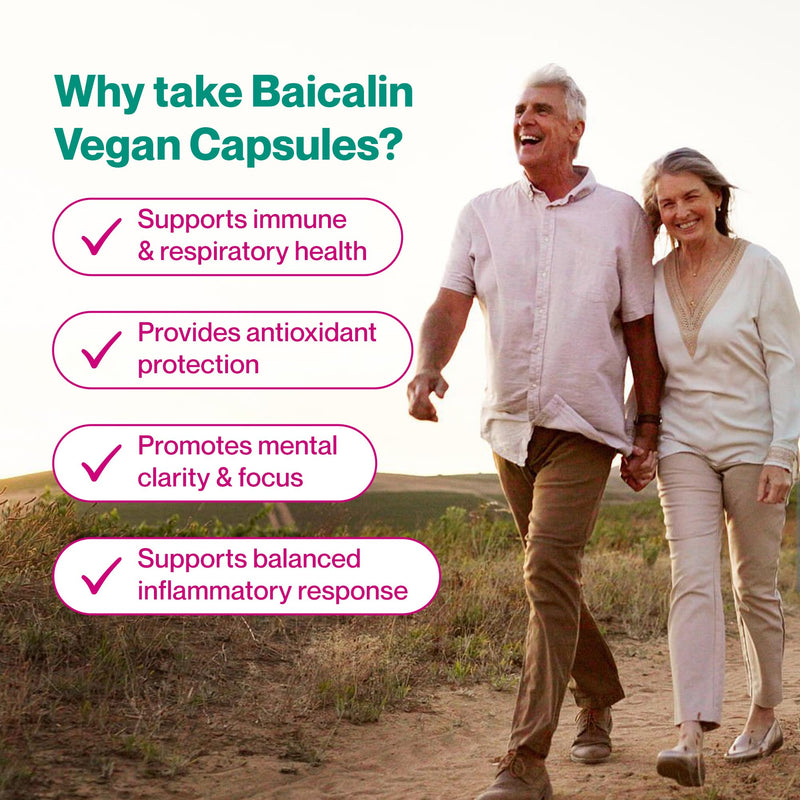 Hepatica Baicalin (Chinese Skullcap) | Standardised to 80% Baicalin (400mg) | 500mg Scutellaria Baicalensis Extract | 120 Vegan Capsules | 4-Month Supply | 3rd Party Lab Tested