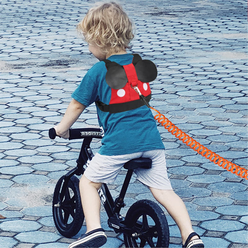 [Australia] - Accmor Toddler Leash Harness, Child Harness Baby Leash + Anti-Lost Wrist Link, Cute Kids Harness with Walking Assistant Strap Belt Tether for 1-5 Years Boys and Girls to Zoo or Mall Red/Boys,Orange Wrist Link 