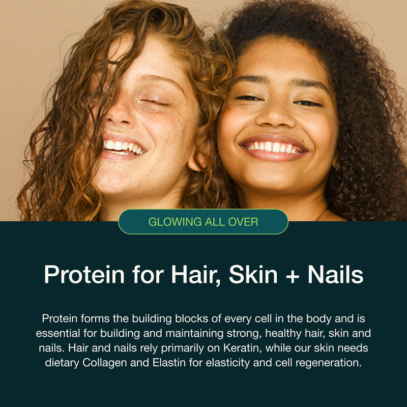 Nuzest Protein Plus | Glowing All Over | Strawberry | Support of Healthy Hair, Skin, Nails and Collagen Production | Vitamins and Minerals | 250g (10 Servings)