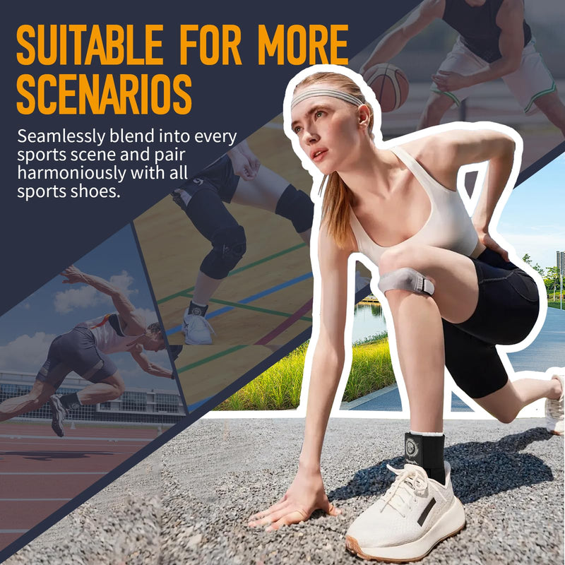 Jupiter Ankle Brace for Sprained Ankles for Women & Men, Made of Neoprene with Dual Springs, for Injury Recover, Running, Basketball and Cycling(Black L 14‘’-16‘’) Large black