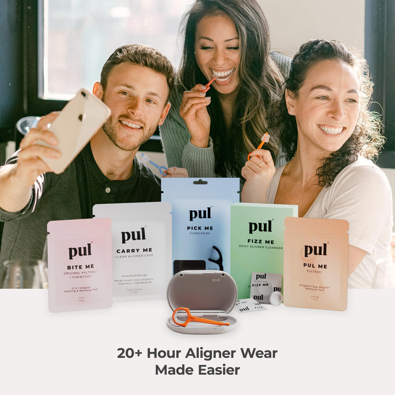 [Australia] - PUL Pack of 4 Reusable Clear Aligner Removal Tool — Compatible with Invisalign, Removable Braces, Retainers & Trays – Easy-to-Use Device Remover, Dental & Oral Hygiene Care Product Purple + Blue + Orange + Pink 