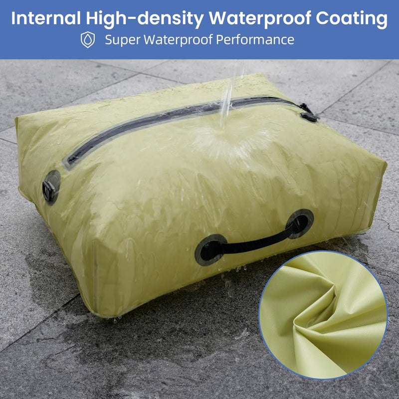 BAGAIL TPU Vacuum Bag for Travel, Reusable Compression Bag with IPX8 Waterproof Zipper, Save Space for Suitcase, Backpack and Carry on (Olive Green, ExtraLarge, With Pump) Olive Green