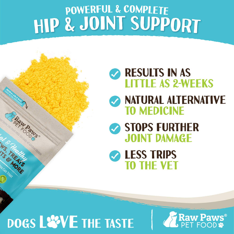 Raw Paws Green Lipped Mussel Hip and Joint Supplement for Dogs & Cats, 10-oz Powder - Green Lipped Mussels for Dogs - Natural Chondroitin Glucosamine for Dogs & Cats - Dog Joint Pain Relief for Dogs - PawsPlanet Australia