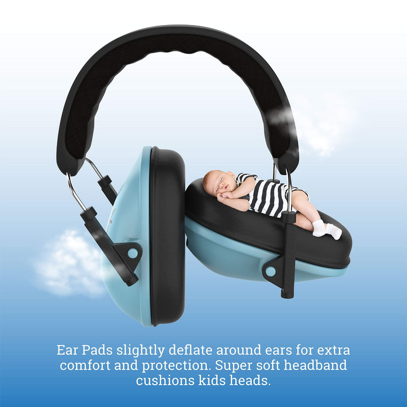 [Australia] - Noise Cancelling Headphones for Kids, Adjustable Baby Ear Protection Earmuffs with Ergonomic Design Blue 