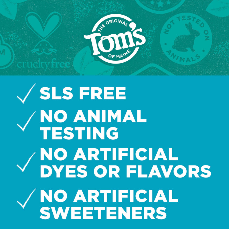 [Australia] - Tom’s of Maine Botanically Bright Natural Whitening Toothpaste, Fluoride Free and SLS Free, Vegan, Peppermint, 3 Pack, 4.0 Oz 4 Ounce (Pack of 3) 
