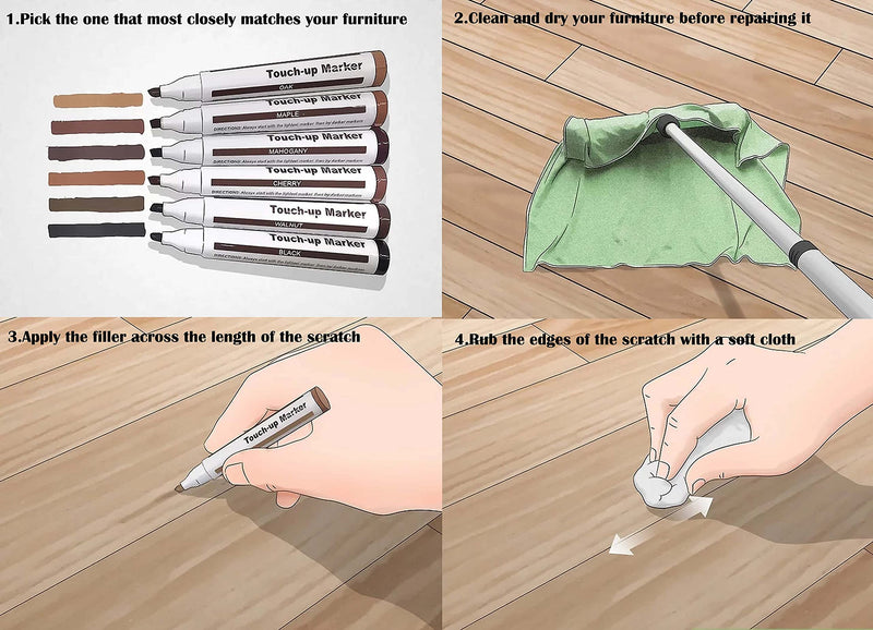 [Australia] - Furniture Markers Touch Up, Lifreer 21 Pcs Wood Filler Floor Scratch Repair Kits, Wood Markers and Wax Sticks with Sharpener Kit for Funiture Repair,Floor Scratch 