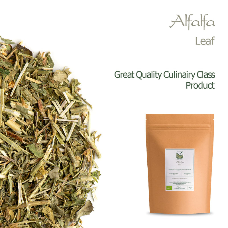 [Australia] - Alfalfa Herb Organic Medicago Sativa - Loose Leaf Quality Lucerne - Erba Medica Tonic - Alfalfa Leaf Organic Dried Alfalfa Leaves Loose Alfalfa Tea Herb Bio Alfalfa Tea Loose Leaf Tea 