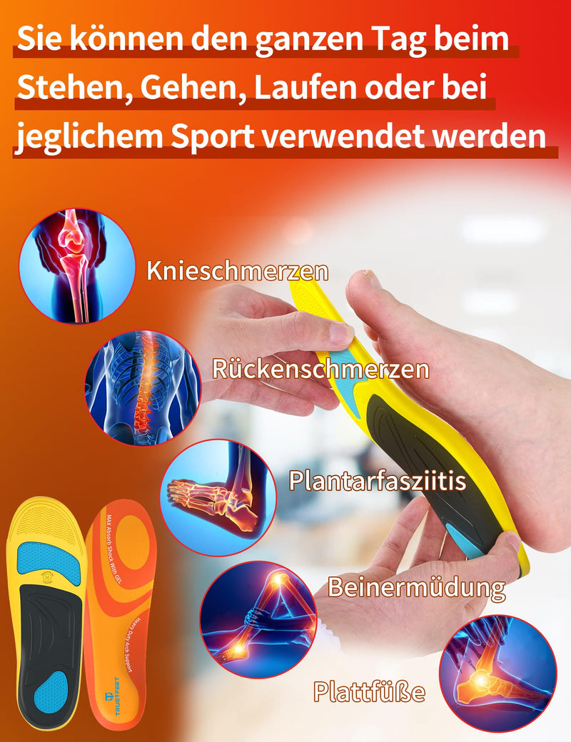 [Australia] - Trustfeet Orthopedic Insoles All-Day Comfort at Work, High Arch Support Insoles for Plantar Fasciitis, Heel Spurs, Flat Feet, Foot Pain, Distributes Foot Pressure-XS 
