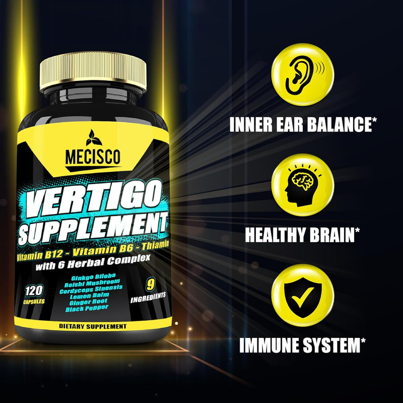 Liposomal Vertigo Supplement, High Absorption Formula with Ginkgo Biloba, Ginger Extract & Magnesium, Natural Wellness Supplement, Relaxation and Calm