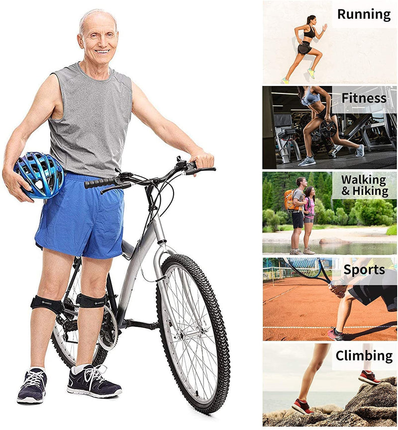 [Australia] - CAMBIVO 2 x patella tendon bandage, knee support, patella knee bandage, adjustable knee bandage for women and men during sports, hiking, fitness, baseball, volleyball black 