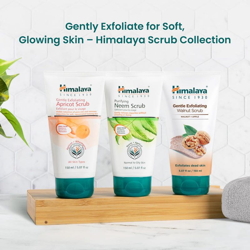 Himalaya Gentle Exfoliating Apricot Face Scrub,5.07 oz, 2 Pack | Gentle Facial Scrub with Vitamin E to Exfoliate Dead Skin Cells For All Skin Types - Free from Parabens, SLS & Phthalates 5.07 Fl Oz (Pack of 2) Apricot Scrub