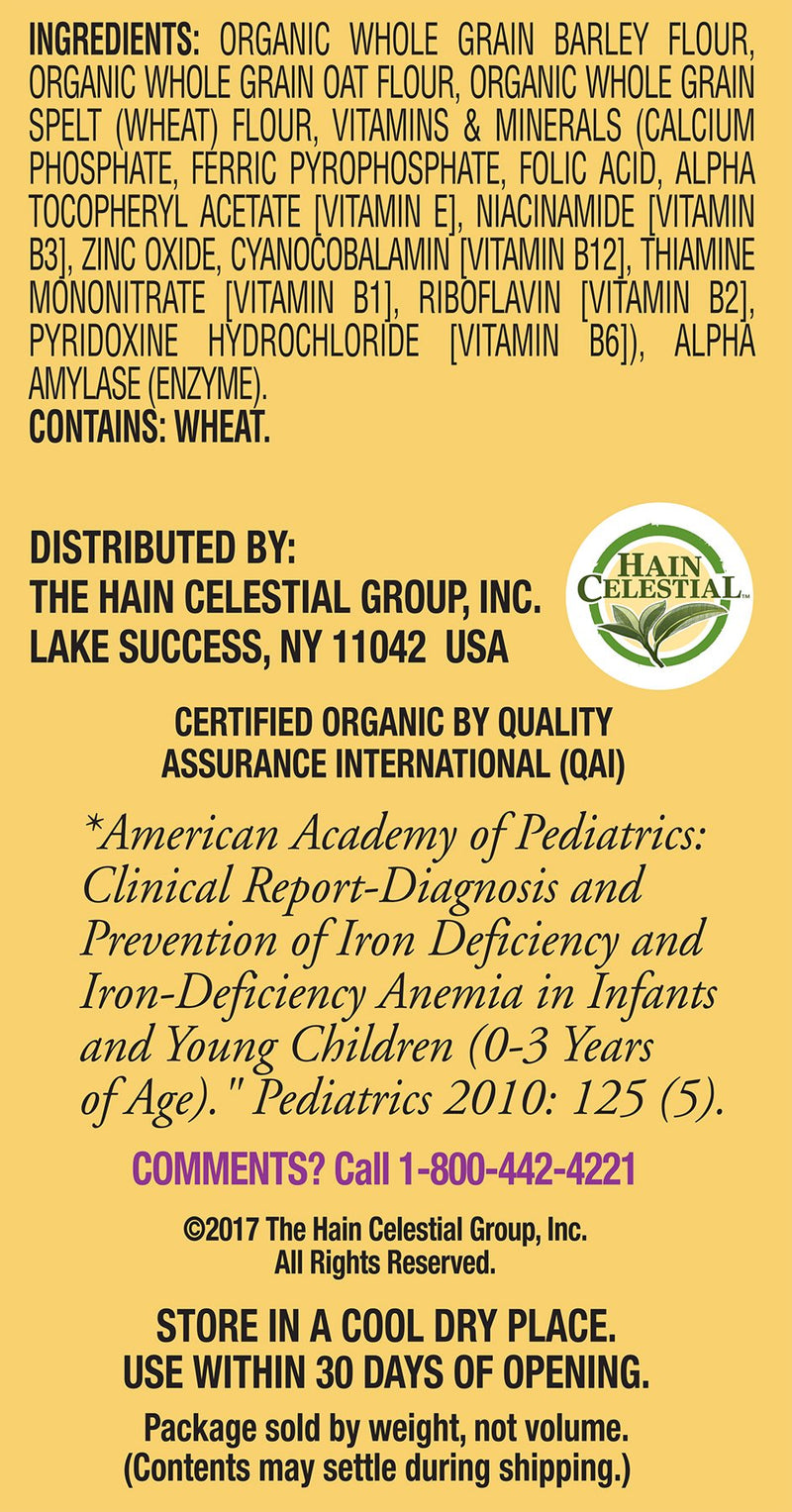 [Australia] - Earth's Best Organic Infant Cereal, Whole Multi-Grain Cereal, 8 Oz 