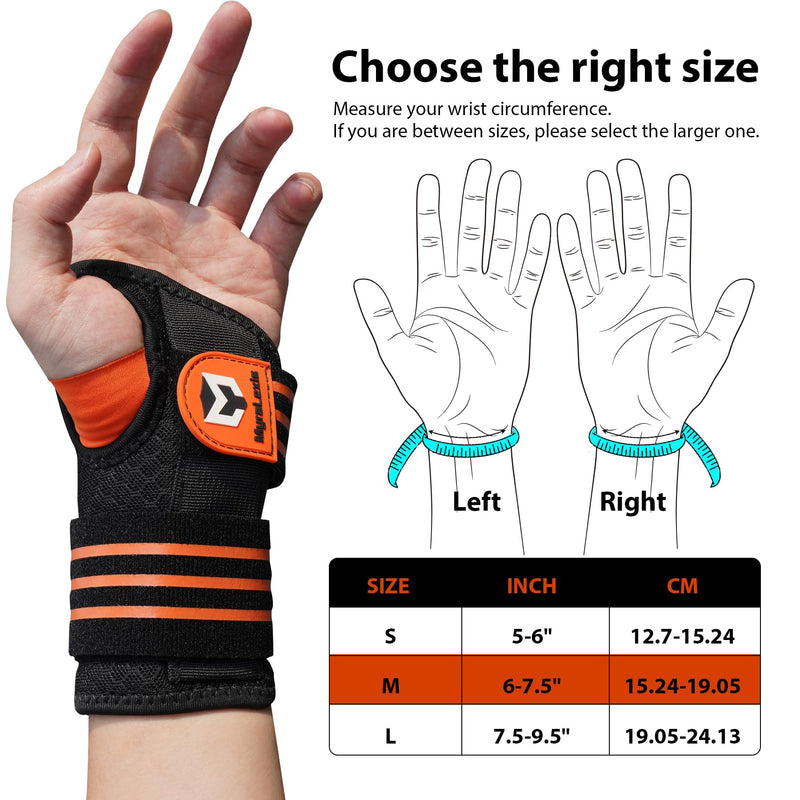 2 Pack Carpal Tunnel Wrist Brace [2025 Upgraded Adjustable Straps & Elastic Thumb Hole] Soft Breathable Night Support Wrist Brace for Pain Relief Tendonitis, Sprain, Arthritis - Left & Right (Size:S) Small（5-6"）
