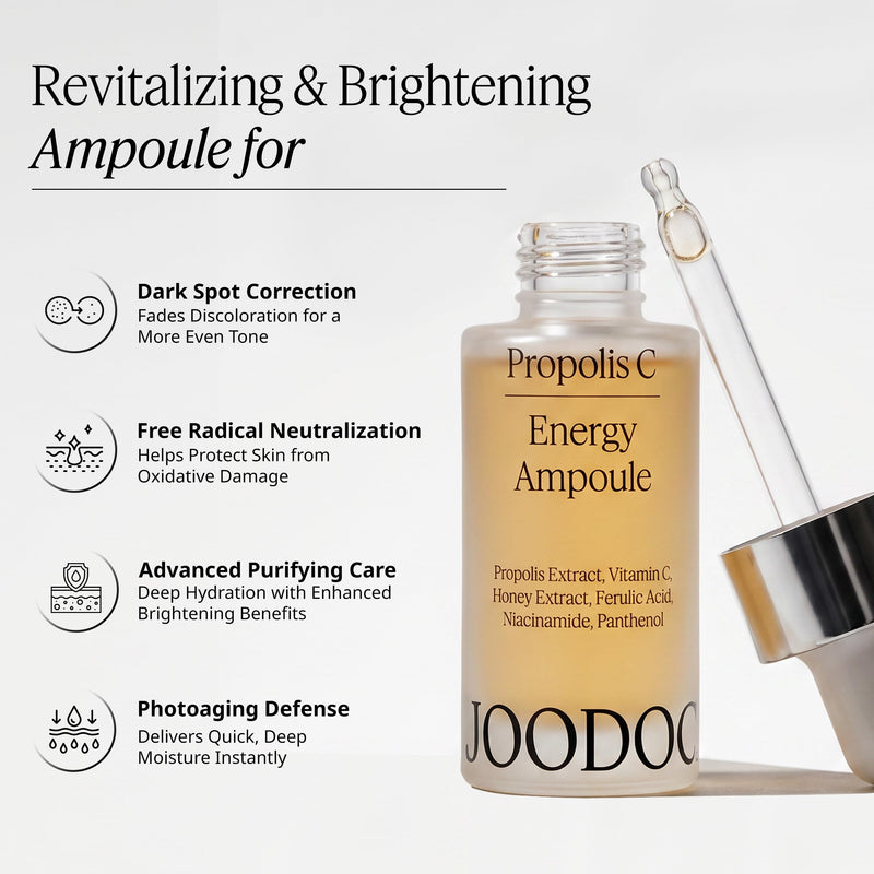 Propolis C Energy Ampoule 30ml | Anti-oxidant & Deep Glow & Pore Tightening, Triple Propolis Extract 71%+Niacinamide 3%+vitamin C, Korea Derma-skincare 1 Fl Oz (Pack of 1)