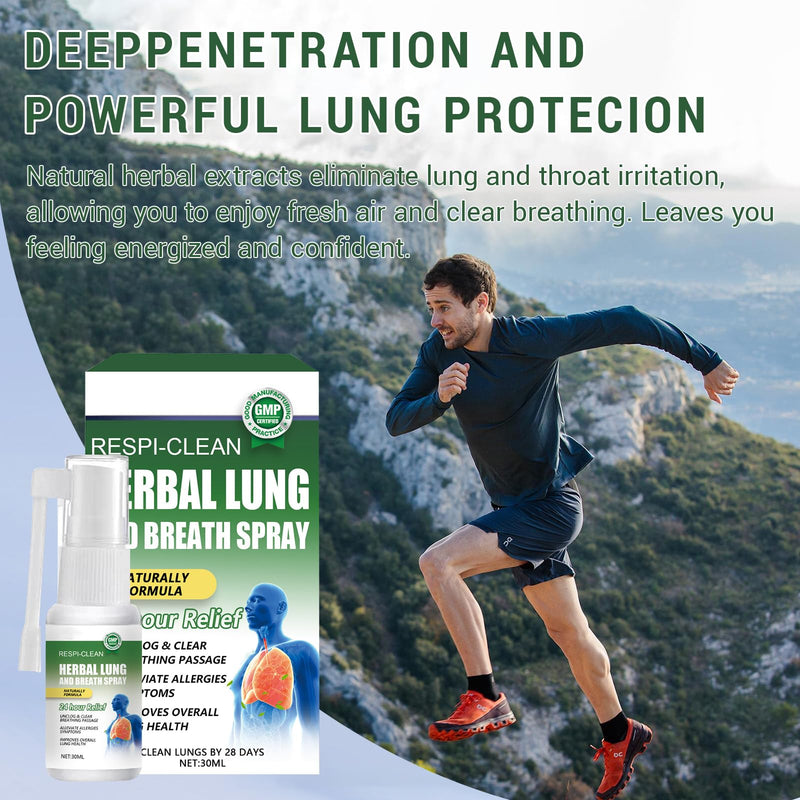 [Australia] - Landrain 3 pieces 30 ml Herbal Lung Cleansing Spray, Herbal Breath Respiratory, lung cleansing 