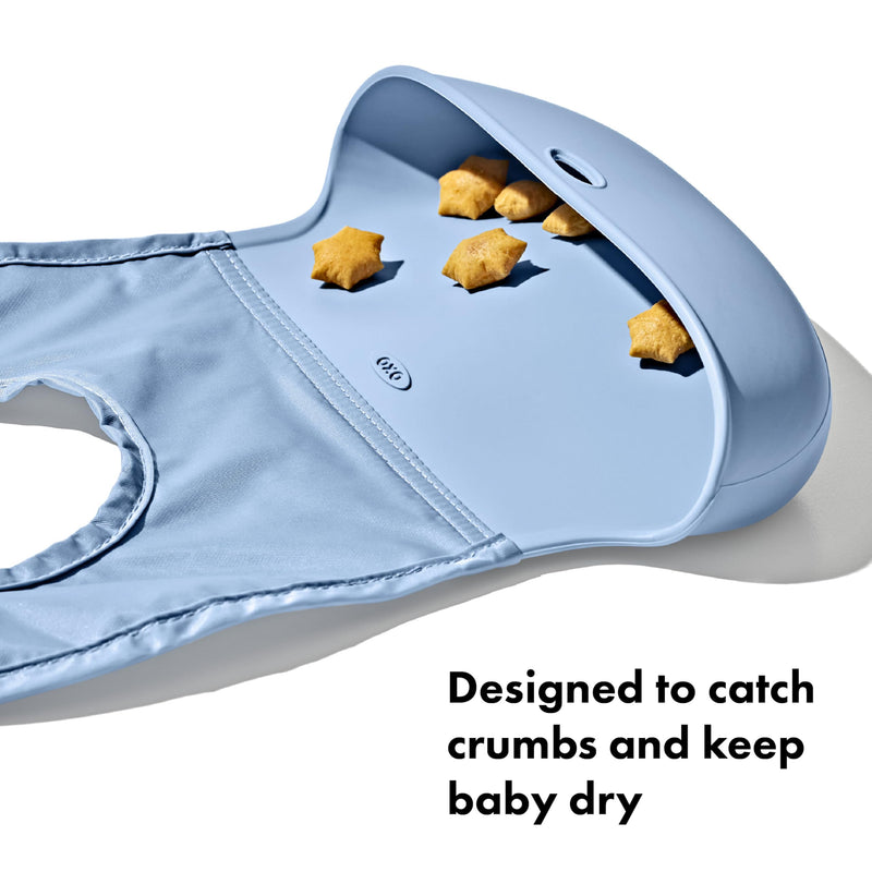 [Australia] - OXO Tot Roll-Up Bib - 2 Pack - Drizzle and Dusk Drizzle/Dusk 
