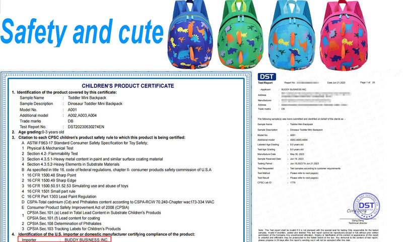 [Australia] - DB Dinosaur Toddler Mini Backpack with Leash, Children Kids Baby Harness Bookbag (Deep Blue) Deep Blue 
