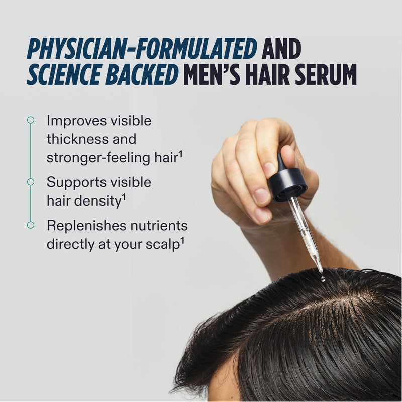 Nutrafol Men's Hair Serum for Thinning Hair, Lightweight, 1 Fl Oz Bottle
