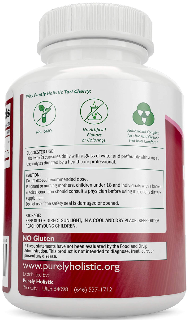 [Australia] - Tart Cherry Extract Capsules 1,000mg - 180 Capsules, 3 Month Supply - Blend with Tart Cherry and Celery Seed Powder 