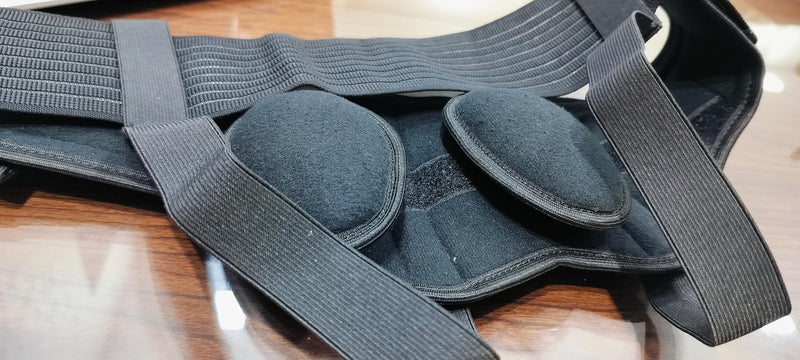 Hernia Belt for Men Hernia Support Truss for Single/Double Inguinal or Sports Hernia, Adjustable Waist Strap with 2 Removable Compression Pads (Large(36"-40")) Large(36"-40")