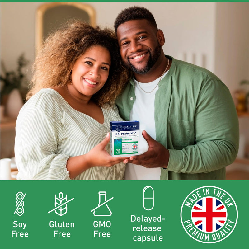 Sense of Life Dr. Probiotic Complex for Weight Management Support, 30 Capsules – 20 Billion CFU – Probiotics & Prebiotics – Supports Gut Health, Digestion & Metabolism