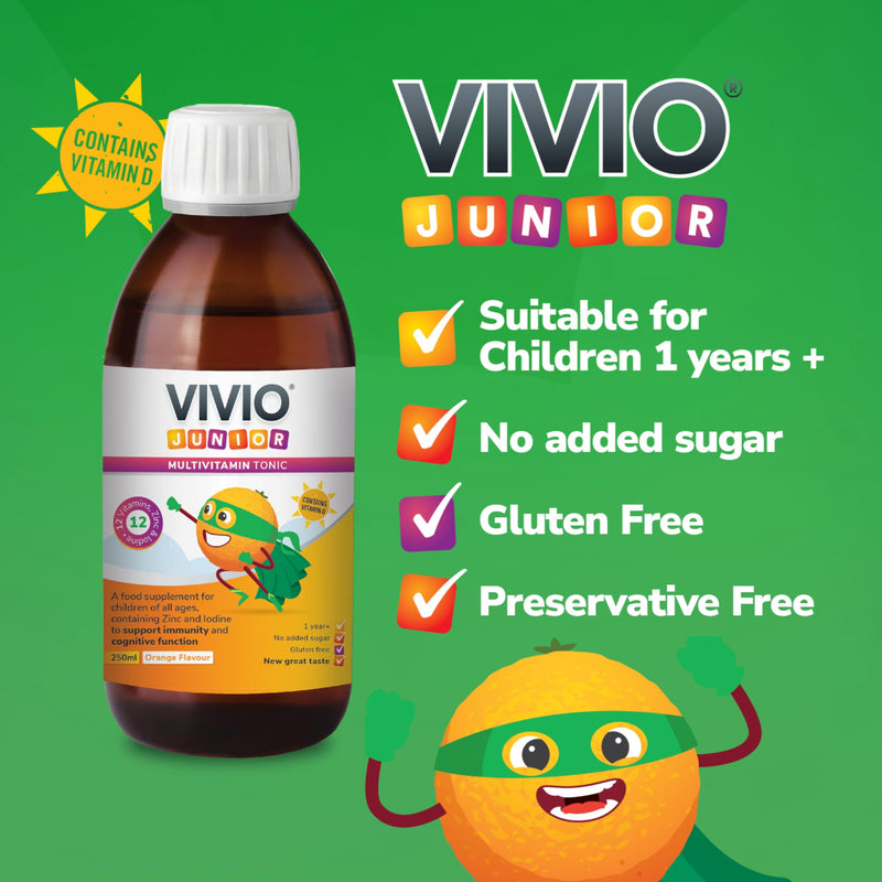 Multivitamin Tonic for Kids – 12 Added Vitamins Plus Zinc & Iodine to Support Your Child’s Immunity & Cognitive Function - Orange - 250ml