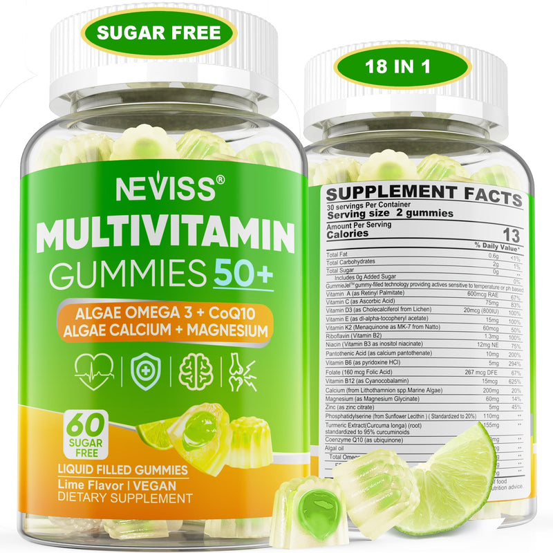 NEVISS Bundle - Women&Men 50+ Multivitamin 1 Pack + D3 5000IU K2 120mcg