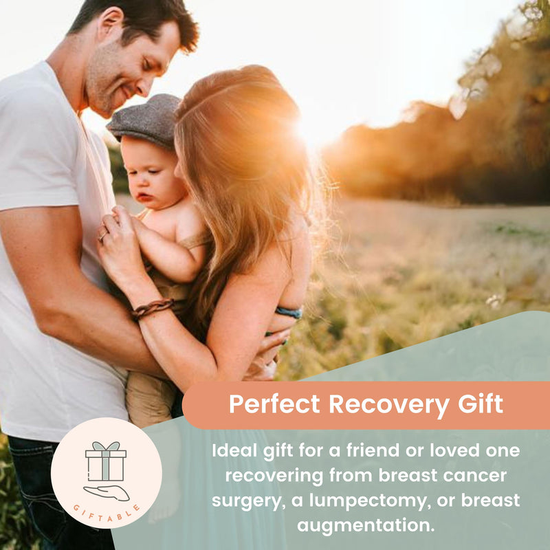 [Australia] - MOYOAMA Post Mastectomy Pillow – Hands-Free Protection with Secure Strap & Easy-Clean Washable Cover Breast Surgery Must Haves,Breast Reduction Recovery Supplies,Breast Augmentation,Post Op Essentials Field Lavender 