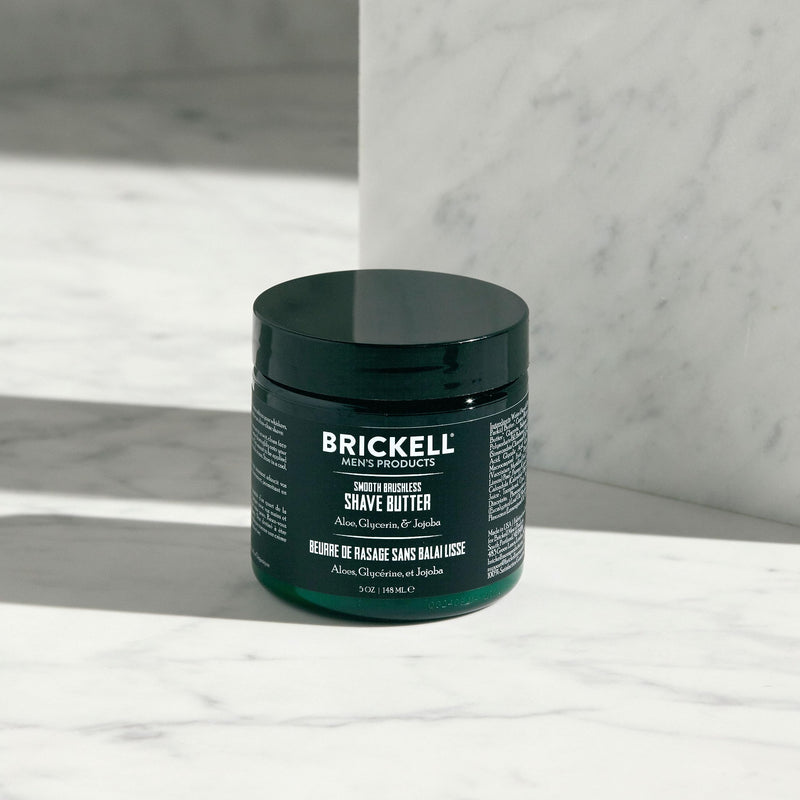 [Australia] - Brickell Men's Smooth Brushless Shave Butter for Men, Natural and Organic Smooth Shaving Butter to Fight Nicks, Cuts and Razor Burn, 5 Ounce, Scented 5 Ounce (Pack of 1) 