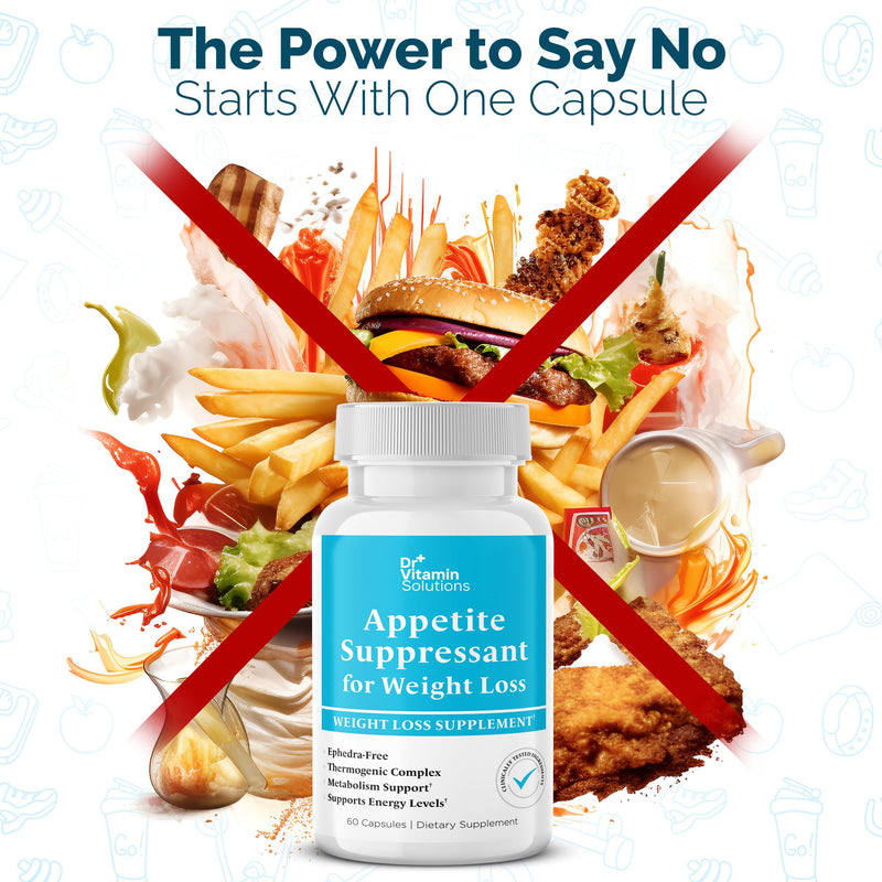 Appetite Suppressant for Weight Loss - Thermogenic Diet Pills for Women | Belly Fat Burner for Men and Women, Garcinia, Guarana, Metabolism Booster, Ephedra Free, Non-GMO, Made in USA, 60 Capsules 60 Count