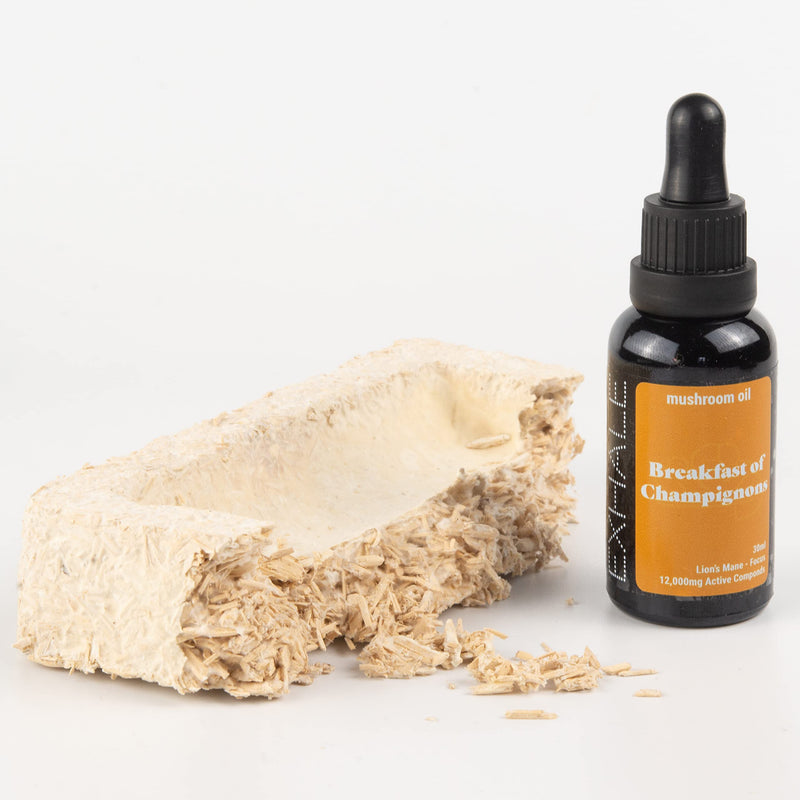 Exhale Breakfast of Champignons - Lion's Mane Mushroom Oil - High Concentration for Cognitive Support - 30ml - 60 Servings