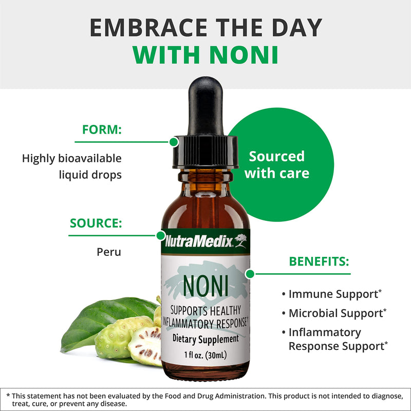 [Australia] - NutraMedix Noni Drops - Noni Fruit Extract for Immune Support & Promoting Healthy Inflammatory Response - Noni Products for Overall Health & Wellness (1oz) 