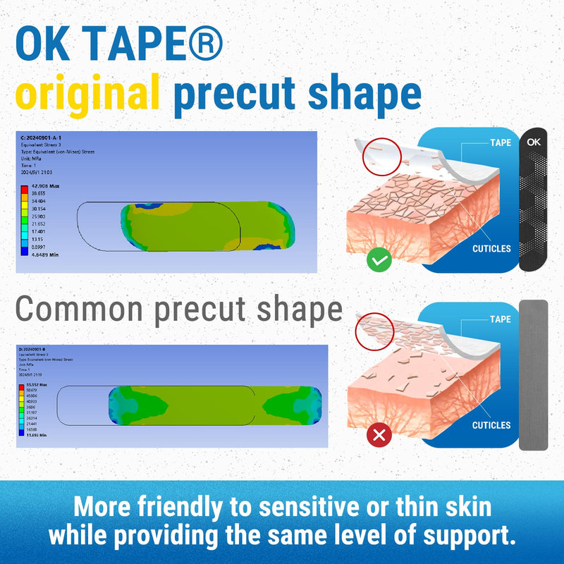 [Australia] - OK TAPE Synthetic Kinesiology Tape, 20 Strips Precut K Tape, Waterproof, Elastic Athletic Tape for Pain Relief & Muscle Support, Reflective Design, 2" x 10" -Beige 1 Roll Beige 
