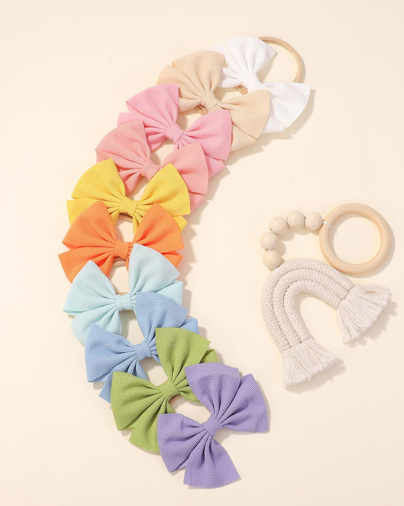 doboi 20PCS Baby Girls Headbands Hair Bows Nylon Hairbands Hair Accessories for Newborn Infant Toddlers Little Girls baby headbands