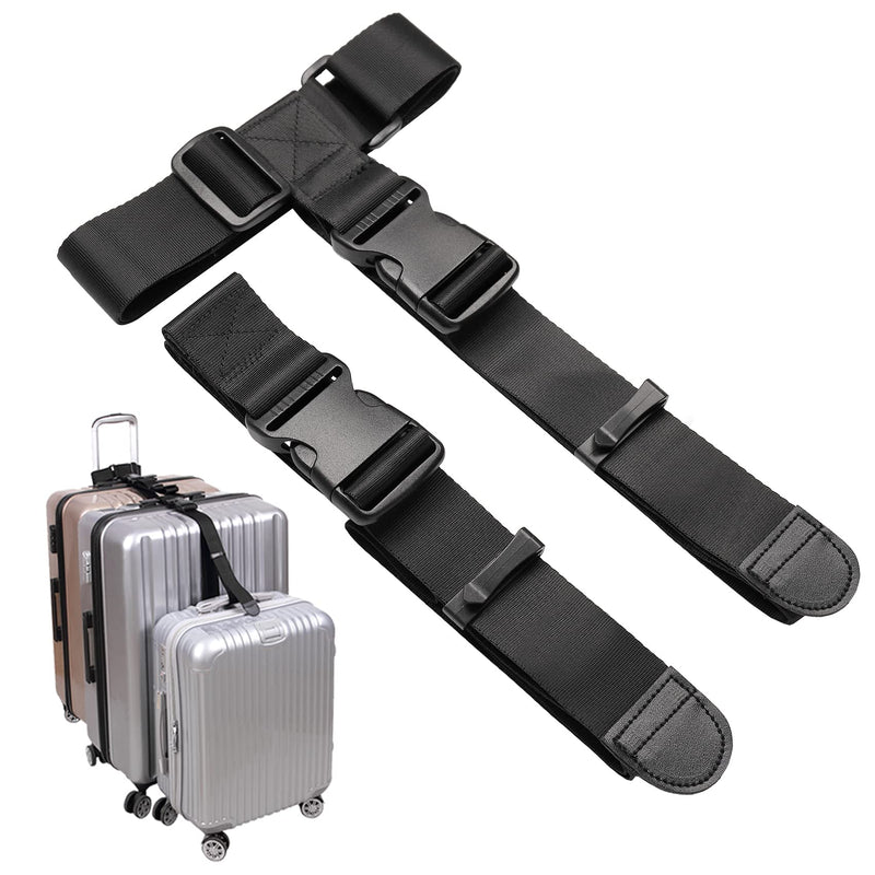 Luggage Connector Straps, J Hook for Add a Bag Luggage, Multi Adjustment Bag Strap Hook with Hands Free