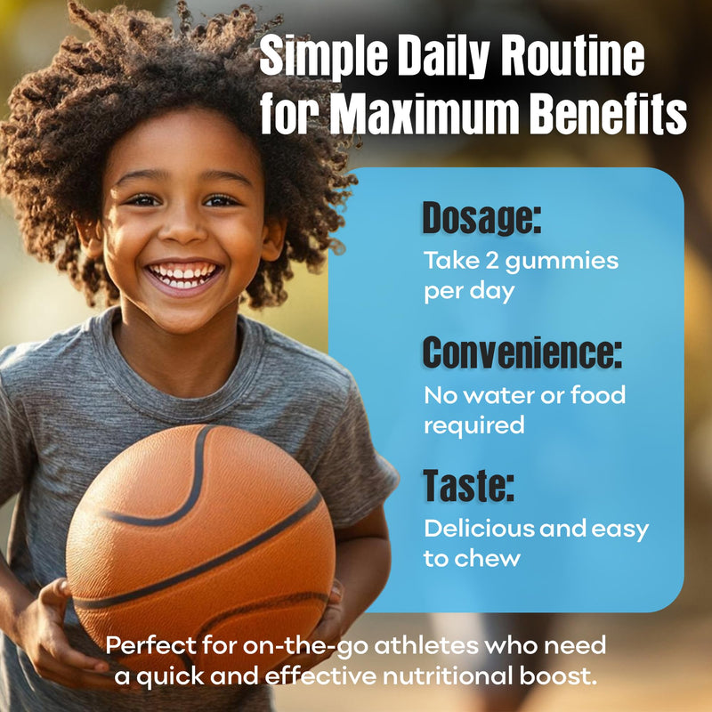 IMPACT Supergreens & Youth Athletic Gummies Bundle – Daily Multivitamin & Superfood Support for Kids & Adults – Fiber, Essential Nutrients, Omega-3, Zinc, & Immunity Boost – Vegan & Gelatin-Free (60)