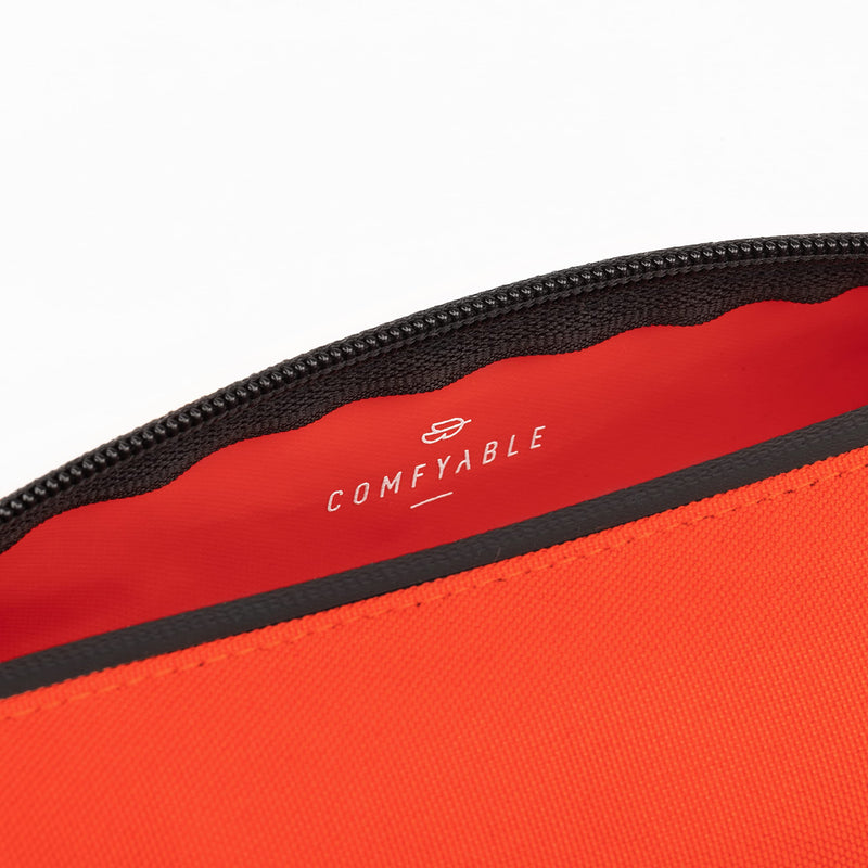 [Australia] - Comfyable Small Toiletry Bag for Men, Slim Mini Toothbrush Bag, Dopp Kit Bag Orange 