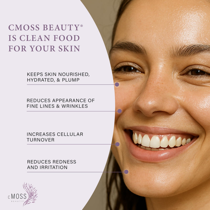 Sea Moss Infused Pressed Serum Concentrate with Hyaluronic Acid, Oil-Free, Vegetable Ceramides, and Vitamins A,C,E to Plump and Tighten Skin – Anti-Age for All Skin Types