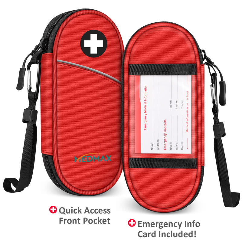[Australia] - MEDMAX Insulin Cooler Bag with 2 Ice Packs - Diabetic Bag Water-Repellent Insulated Medicine Bag Portable Cooler Bag for Insulin Pen and Other Diabetic Accessories (Red) Eg -Red 