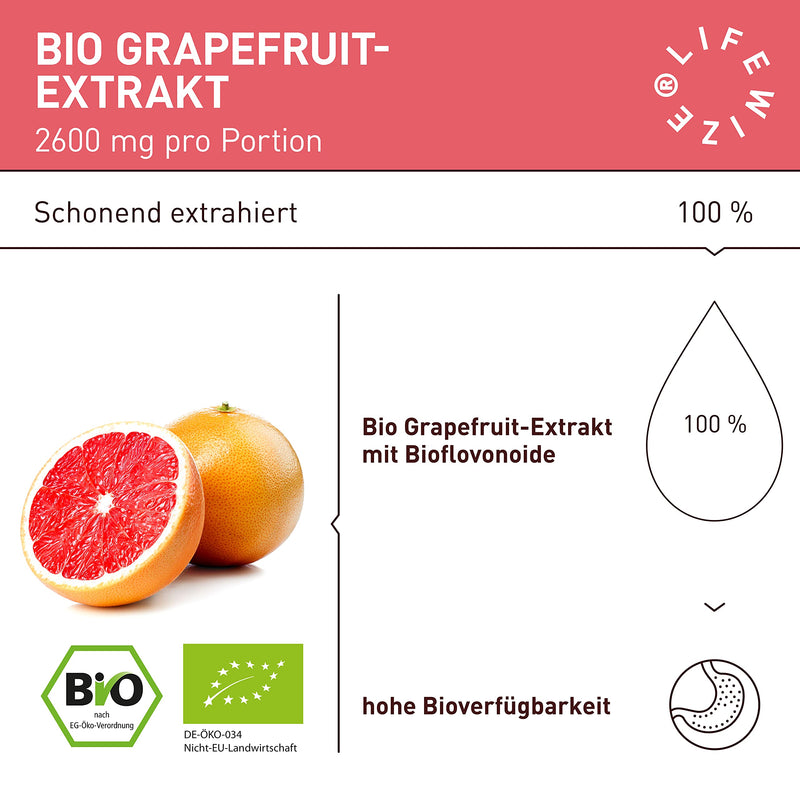 [Australia] - LifeWize® grapefruit seed extract organic drops high dosage with 1200mg / 100ml - vegan, certified organic and without unwanted additives 