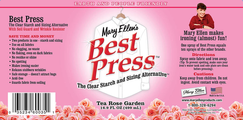 [Australia] - Mary Ellen's Best Press Clear Starch Alternative 16.9 Ounces-Tea Rose Garden 