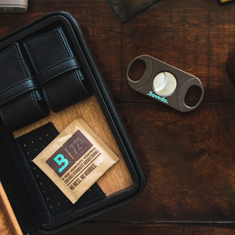 [Australia] - Boveda Cigar Cutter with Stainless Steel Double-Guillotine Blades and Large Finger Holes; Utility Knife for Up to 64-Ring Gauge 
