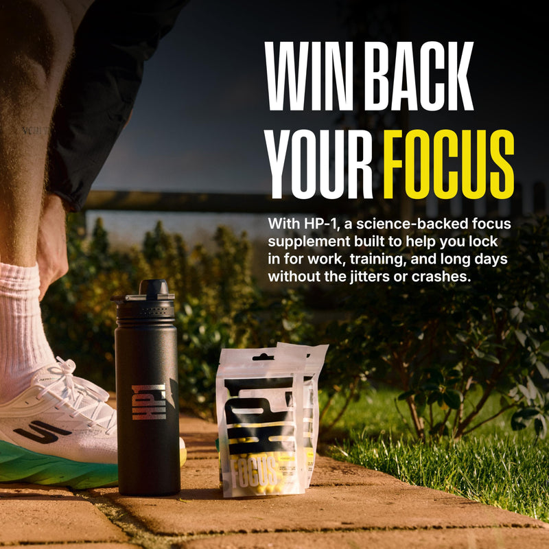 HP-1 Focus Supplement 30-Day Supply (60 Capsules) | Vegan Nootropics Brain Supplements Containing Creatine, Caffeine, L Theanine | Supports Mental Clarity & Focus Without Crashing
