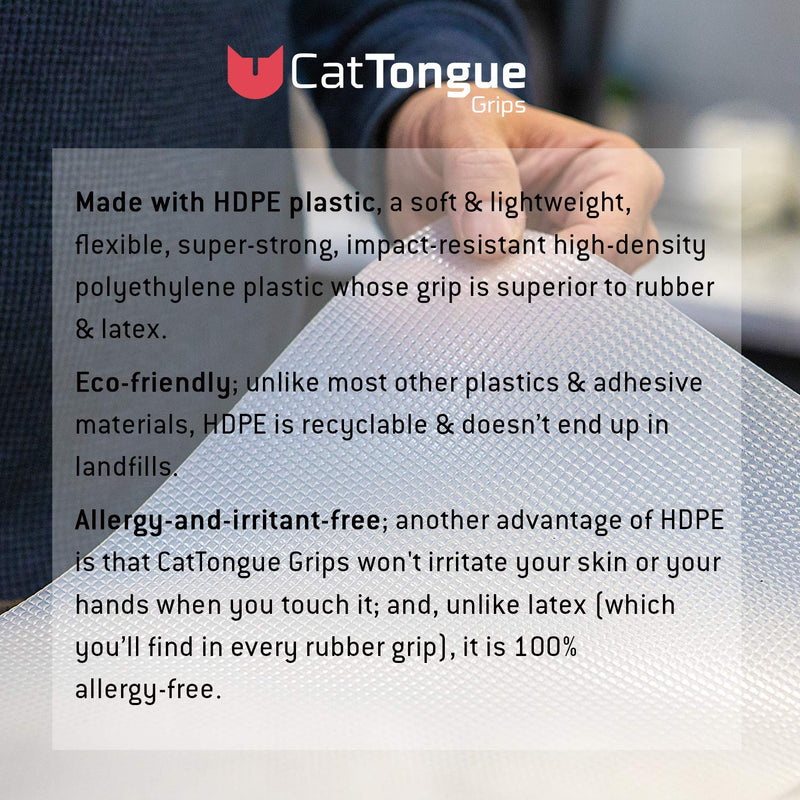 [Australia] - CatTongue Grips Non-Adhesive Anti-Slip Mat - Multi-Purpose Non-Slip Pad for Countertops, Desks, Tables & Workspaces - Ideal Desk Mat, Drawer Liner, Laptop Pad & More (Black, 8‚Äù x 12‚Äù) Black 