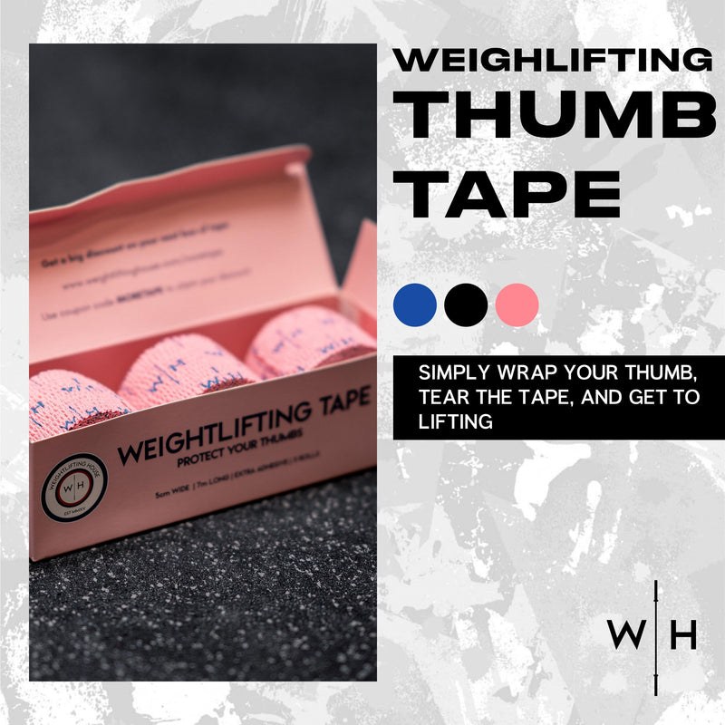 Weightlifting House Thumb-tape-30 Pink 3 Count (Pack of 1)