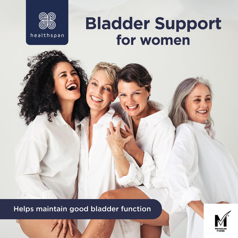 Healthspan Bladder Support with Go-Less® | Supports Good Bladder Health & Urinary Flow | 300 mg Go-Less® | Pumpkin Seed Extract & Soy Germ Extracts | Added Vitamin B6, D3 & Zinc | Vegan (60 Capsules) 60 count (Pack of 1)